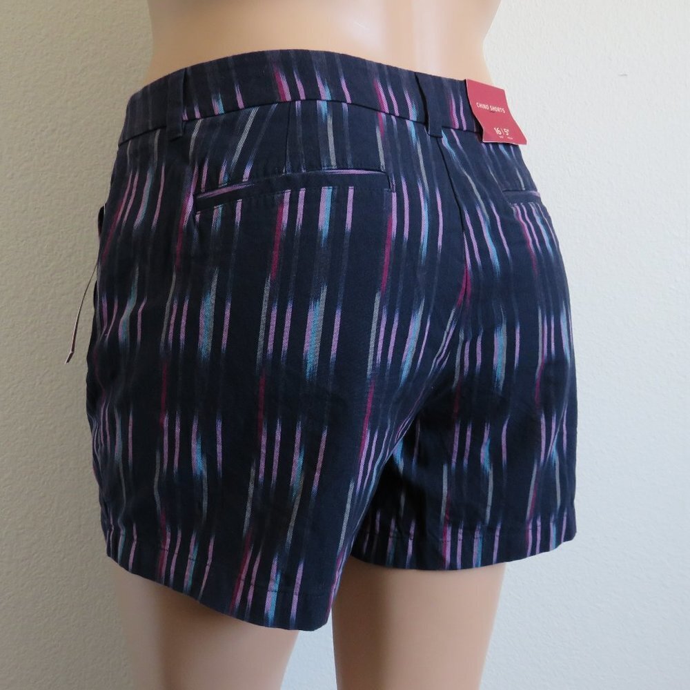 Merona Women's Print Trouser Chinos Shorts Plus Size 16 NWT